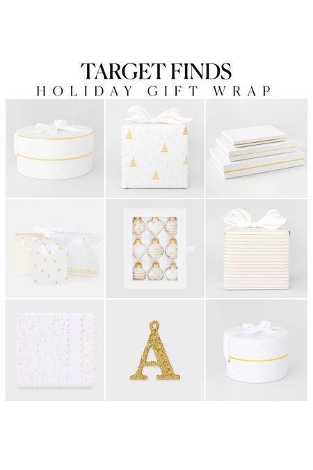 New sugar paper x target holiday gift wrap 🎄✨ white and gold Christmas decor white and gold gift boxes target finds target Christmas 2022 ornaments gift bags 

#LTKhome #LTKstyletip #LTKHoliday