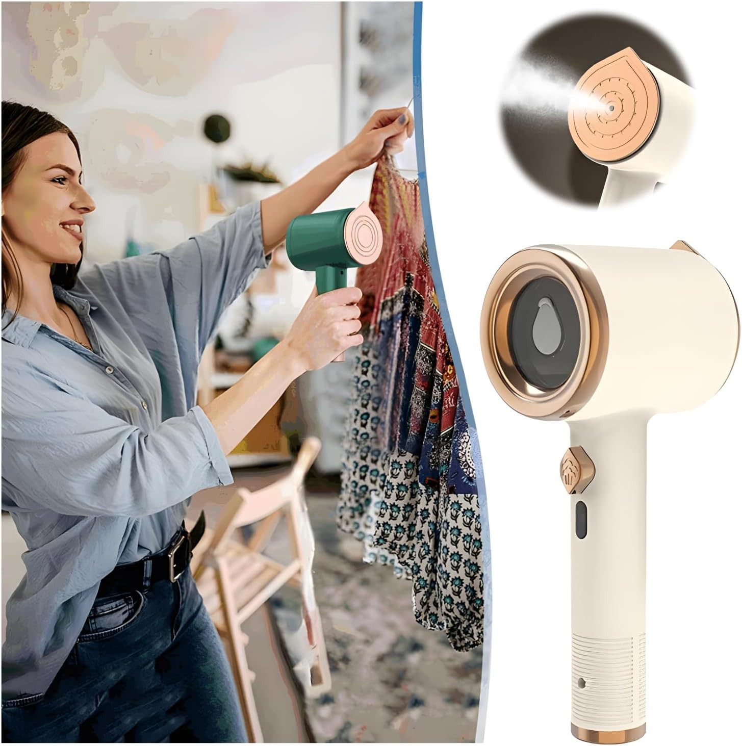 Portable Mini Ironing Machine, New Travel Mini Steam Iron, Handheld Garment Steamer, Fast Preheat... | Amazon (US)