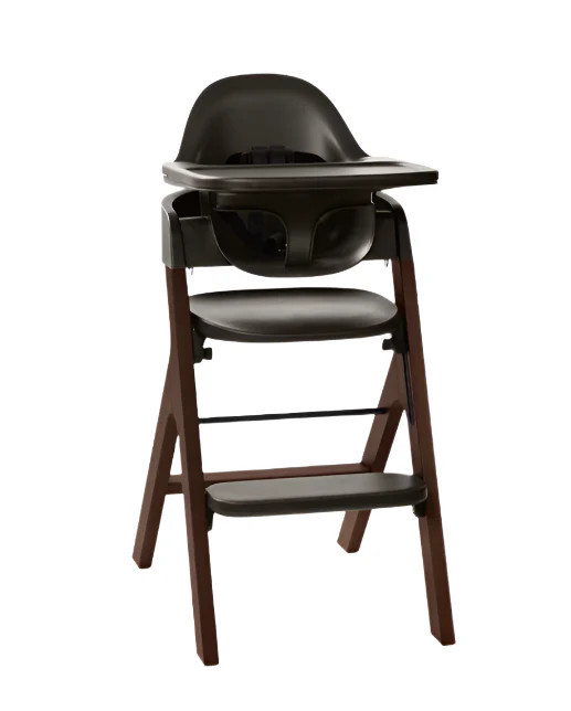 Mockingbird High Chair, Charcoal Black, Espresso Beech | GoodBuy Gear