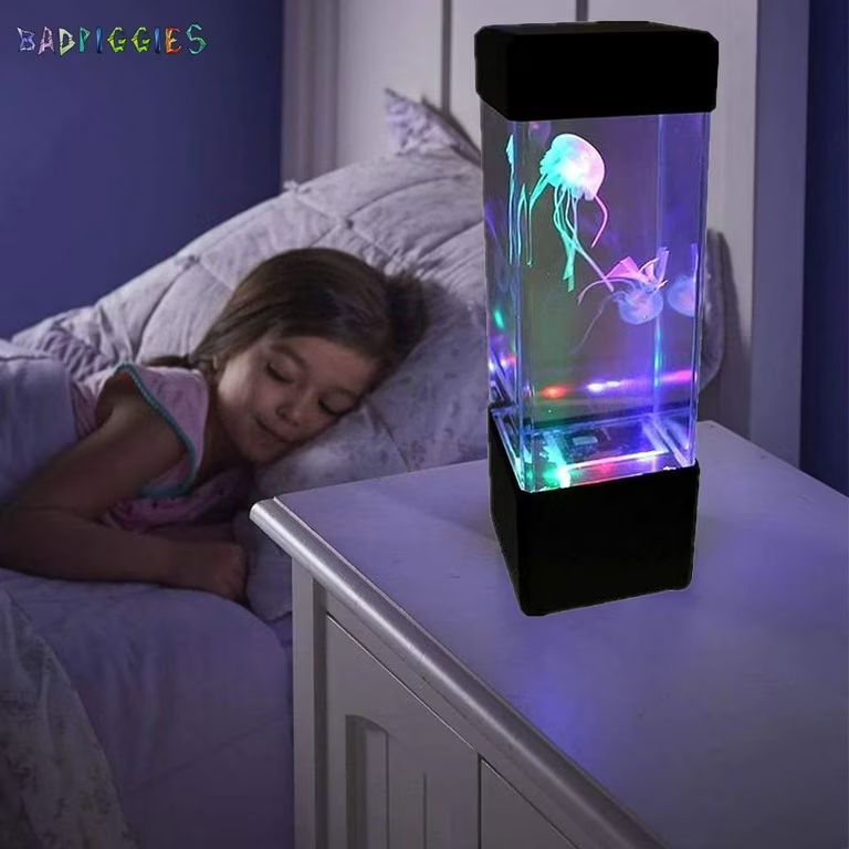 BadPiggies Led Jellyfish Tank Night Light Electric Variable Color Table Aquarium Lamp for Kids Gi... | Walmart (US)