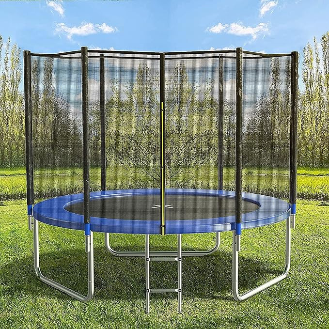 AOTOB 8FT 10FT 12FT 14 FT 15FT Trampoline with Safety Enclosure Net，Outdoor Trampoline with Bas... | Amazon (US)