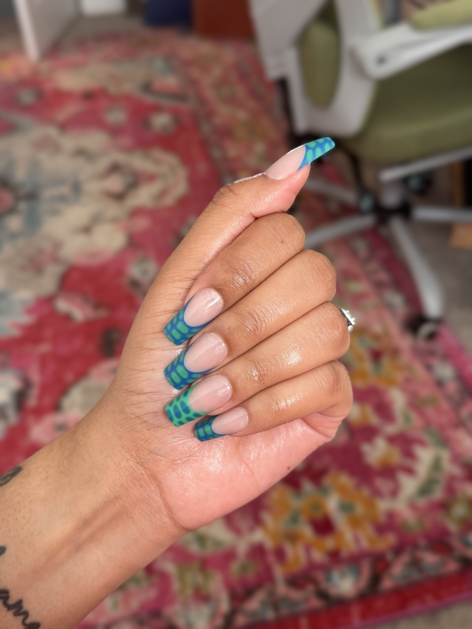 I bought these at the beauty supply store a few years ago and finally decided to wear them today. So cute! 💚💙

Also have the best nail glue in the game linked as well. 

#LTKBeauty #LTKselfcare #LTKgrwm