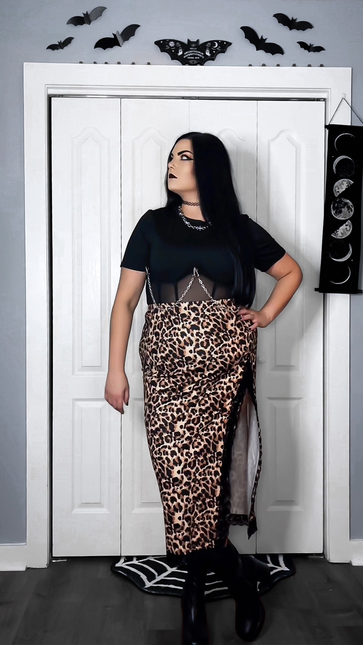 Absolutely obsessed with this leopard print skirt and chain top! You can save 15% off with code Nikki15Q4

#LTKHalloween #LTKPlusSize #LTKMidsize