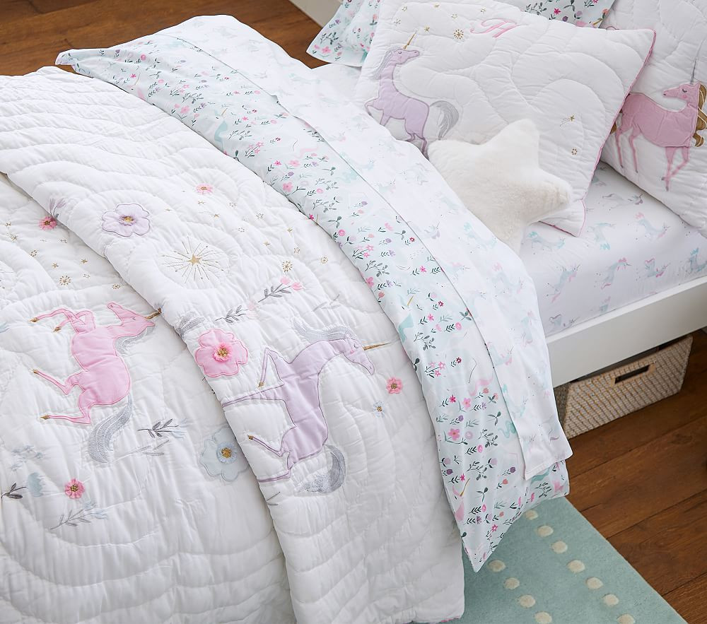 Mystical Unicorn Organic Sheet Set & Pillowcases | Pottery Barn Kids