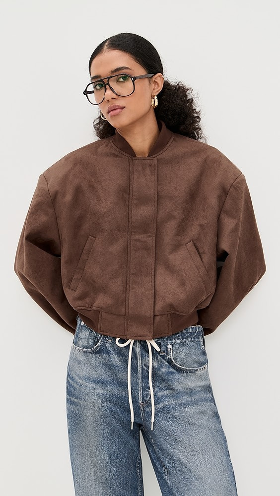 Legacy Faux Suede Bomber Jacket | Shopbop