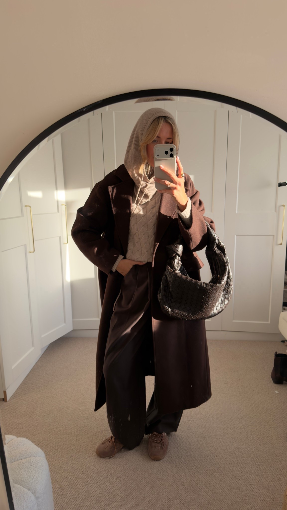 Winter outfit,  chocolate brown coat, brown trousers, suede brown trainers 

#LTKwinter #LTKuk #LTKeurope