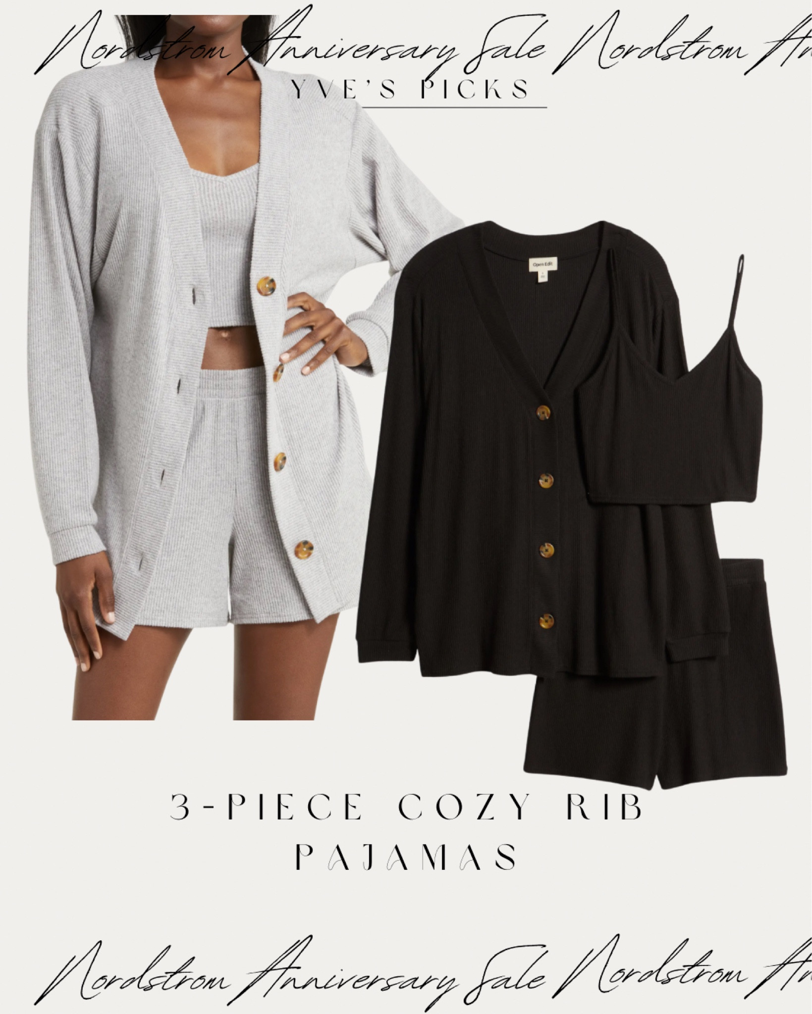 Ribbed Luxe Three-Piece Set