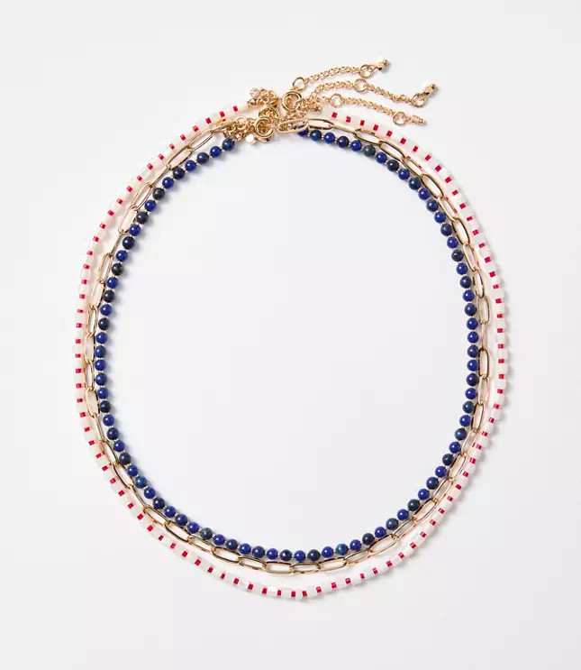Beaded Chain Necklace Set | LOFT