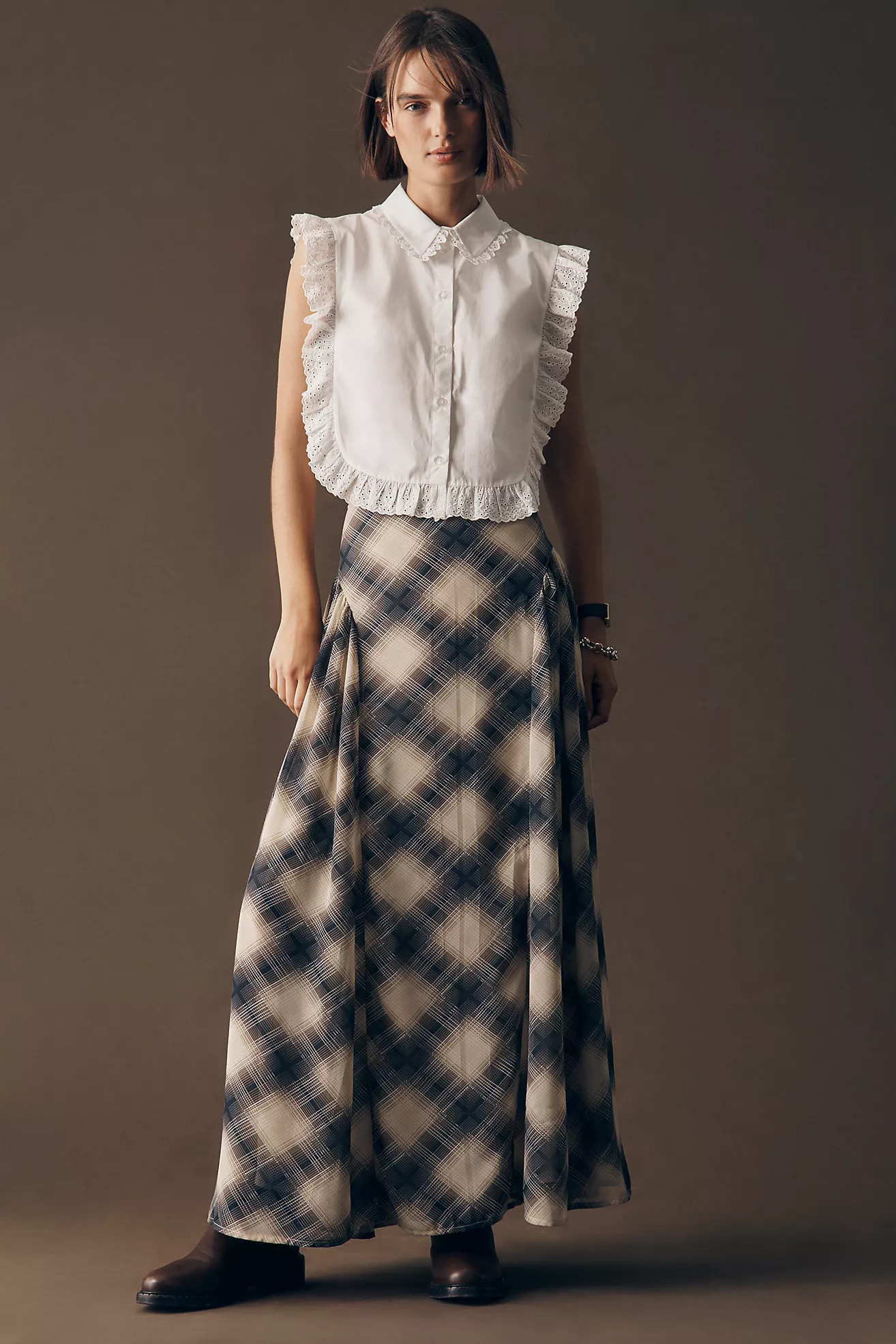 En Elly Plaid Maxi Skirt | Anthropologie (US)