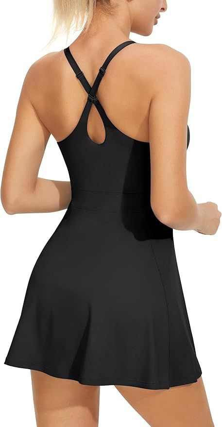 Persit Womens Tennis Dress with Adjustable Straps & Built-in Bra & Shorts Workout Athletic Golf E... | Amazon (US)