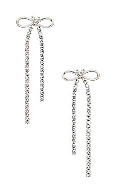 SHASHI Bianca Bow Earring in Silver from Revolve.com | Revolve Clothing (Global)