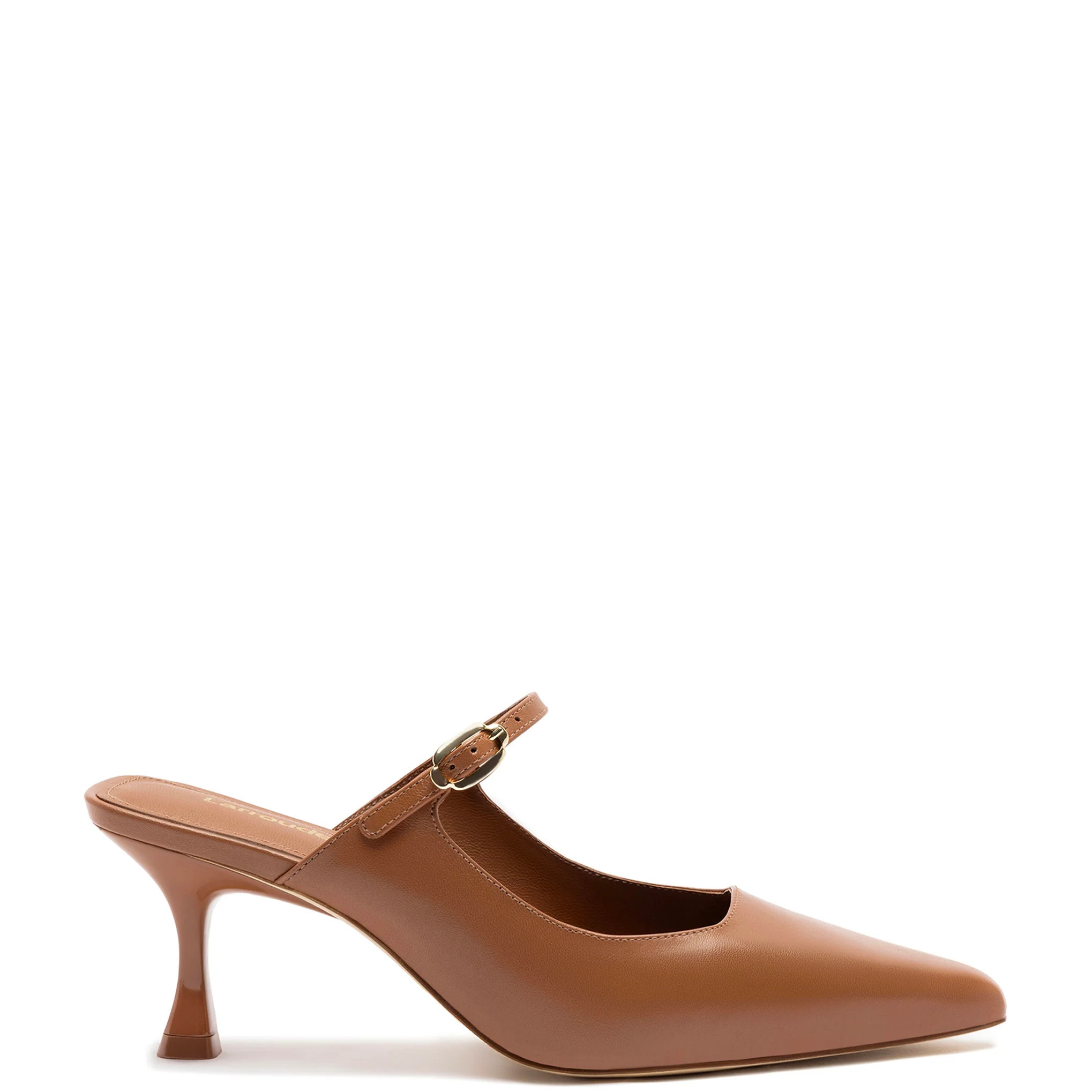 Ines Mule In Caramel Leather | Larroude