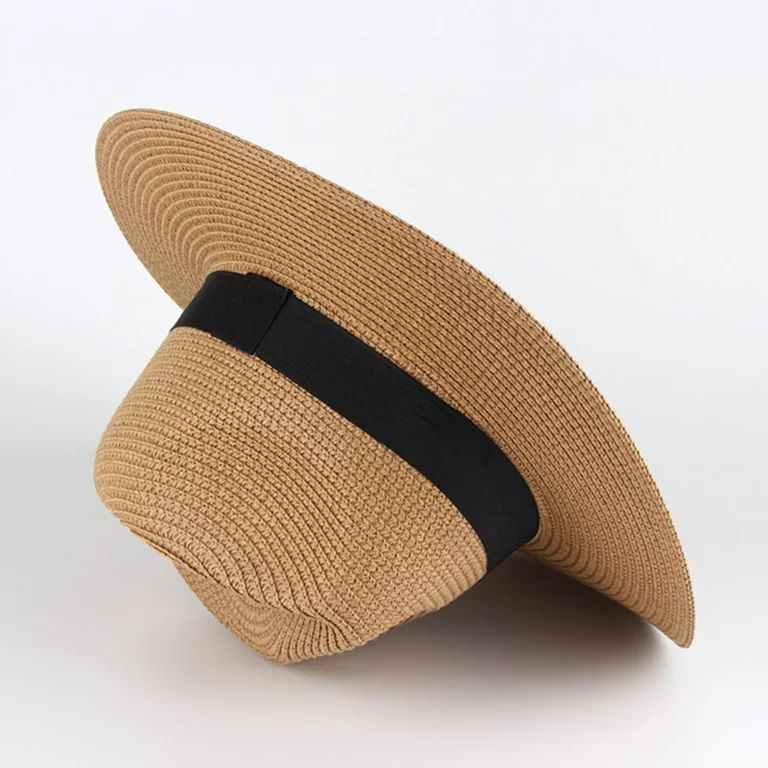 Hats for Women - Summer Beach Straw Hat, Wide Brim Sun Hat UV Protection UPF 50+, Floppy Packable... | Walmart (US)