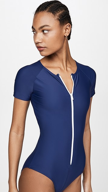 Short Sleeve Rash Guard Swimsuit | Shopbop