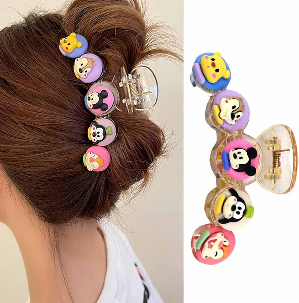 Cute Cartoon Hair Claw 1 Pcs Anime Mouse Character Hairpins Strong Hold Hair Claw Clips for Women... | Amazon (US)
