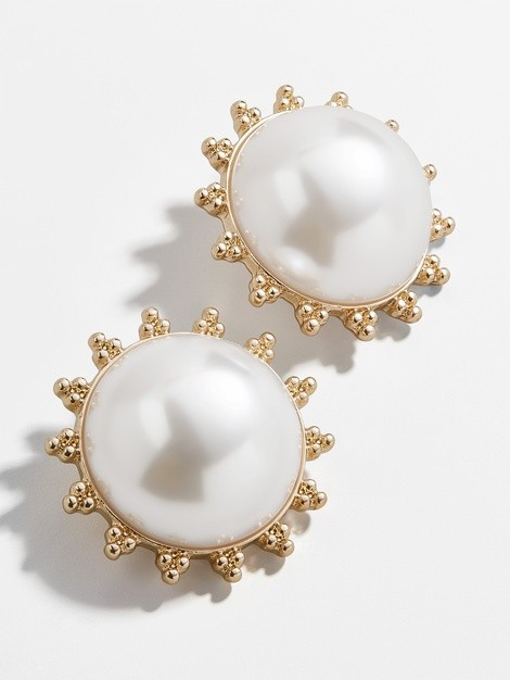 Dee Pearl Button Stud Earrings | BaubleBar (US)