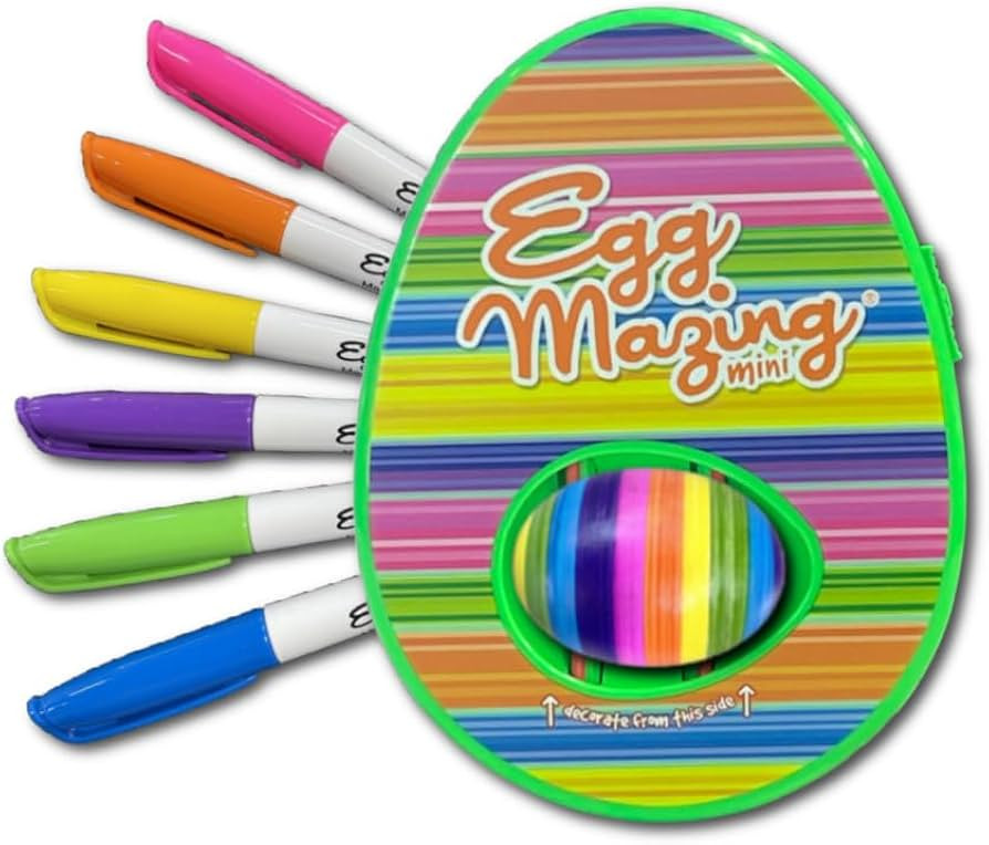 EggMazing Easter Egg Mini Decorator Kit Arts and Crafts Set - Includes Egg Decorating Spinner and... | Amazon (US)