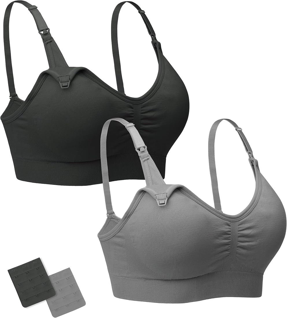 Stelle Nursing Bras Maternity Bra for Breastfeeding Pregnancy Wireless Bralette with Pads, Extend... | Amazon (US)