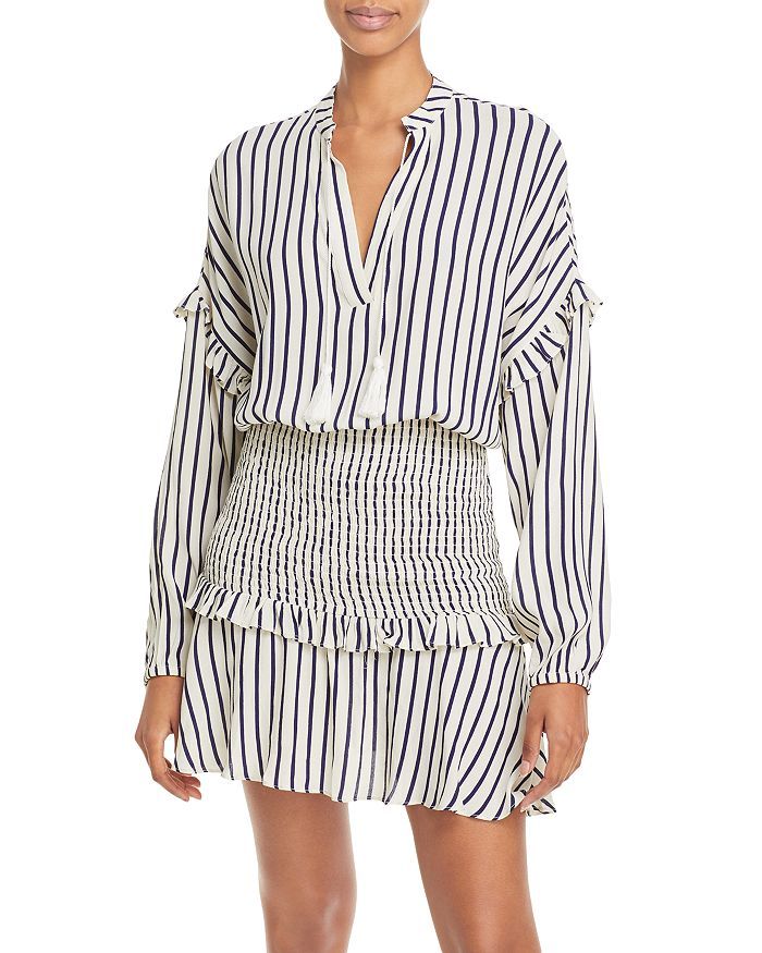 Striped Smocked Mini Dress - 100% Exclusive | Bloomingdale's (US)