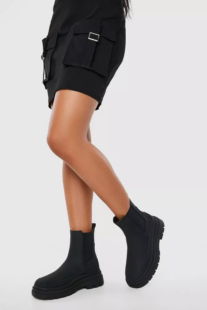 Chunky Wave Sole Chelsea Boots | Boohoo.com (UK & IE)