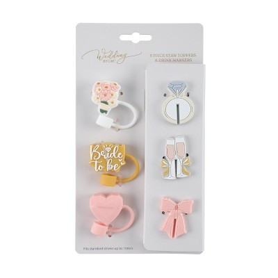 Cook With Color 6pk Straw Toppers and Drink Markers | Target