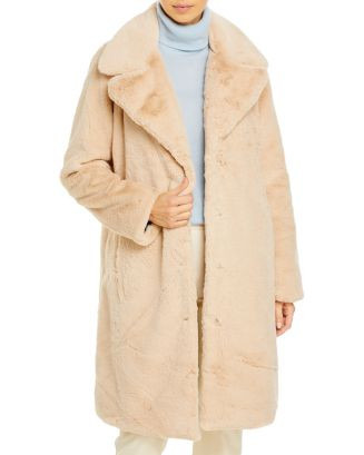 AQUA Faux-Fur Coat with Wide Lapels - Exclusive  | Bloomingdale's Women | Bloomingdale's (US)