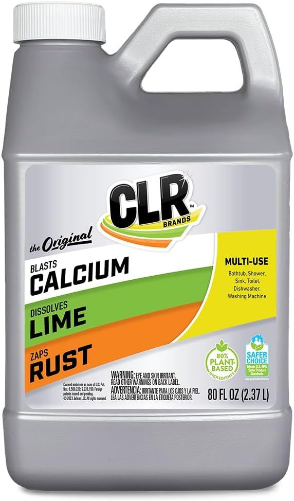 CLR Calcium, Lime & Rust Remover, Blasts Calcium, Dissolves Lime Deposits, Zaps Stubborn Rust Sta... | Amazon (US)