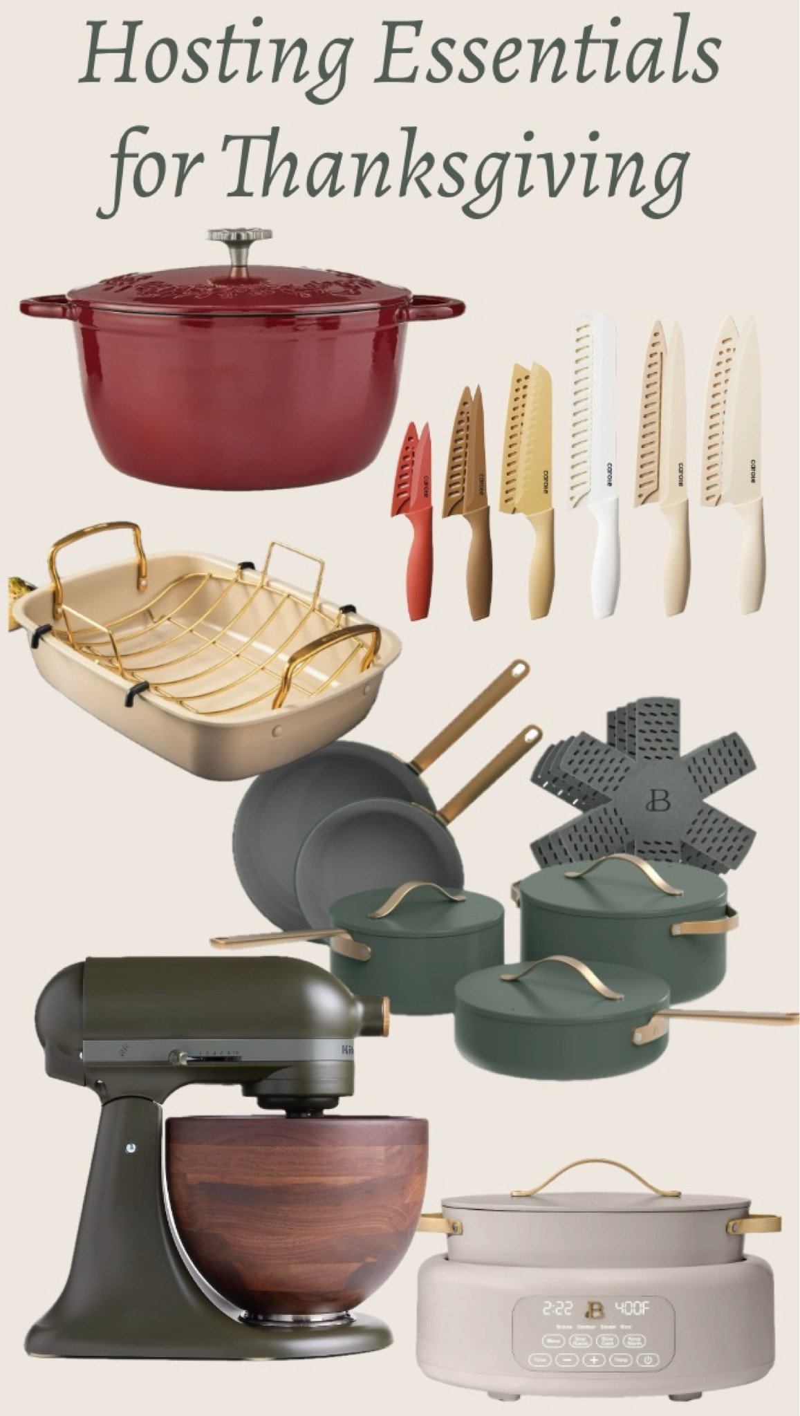 Hosting Essentials for Thanksgiving! 
………………
kitchenaid mixer crockpot beautiful cookware beautiful by drew beautiful pots and pans pots and pans set cookware set kitchen essentials knife set roasting pan green pots and pans green mixer green kitchenaid mixer tableware dishes hostess gift serving dish Thanksgiving hosting essentials thanksgiving must haves last minute thanksgiving essentials crock dutch oven hostess gift under $25 gifts for hostesses table decor thanksgiving table thanksgiving centerpiece thanksgiving table setting gold silverware gold cutlery cb2 dupe west elm dupe crate & barrel dupe walmart finds walmart fall decor walmart hosting essentials walmart under $20 walmart sale early Black Friday deals Friendsgiving 

#LTKHome #LTKParties #LTKHoliday