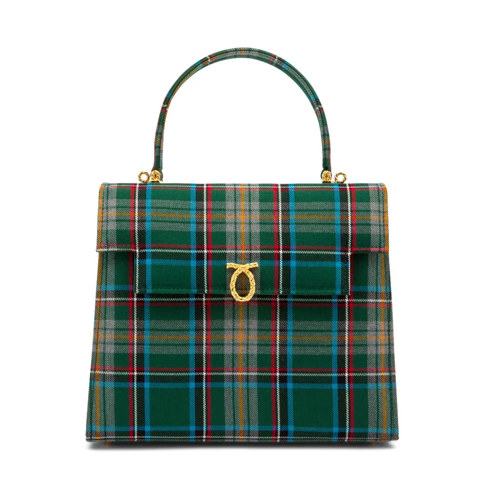 Launer Traviata Kinloch Anderson Tartan Exterior Handbag | Fortnum & Mason