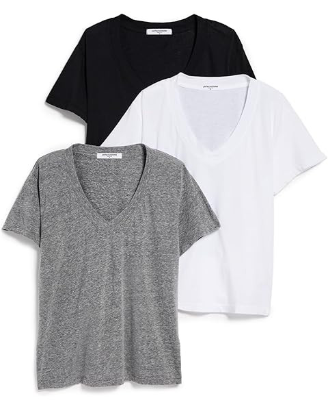 perfectwhitetee Women's Hendrix Cotton Boxy V Neck Tee | Amazon (US)
