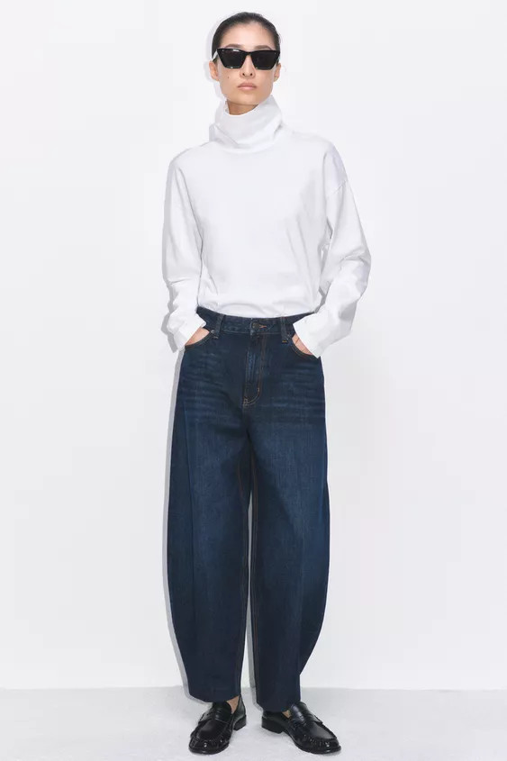 ZW COLLECTION BARREL HIGH-WAIST JEANS | Zara UK