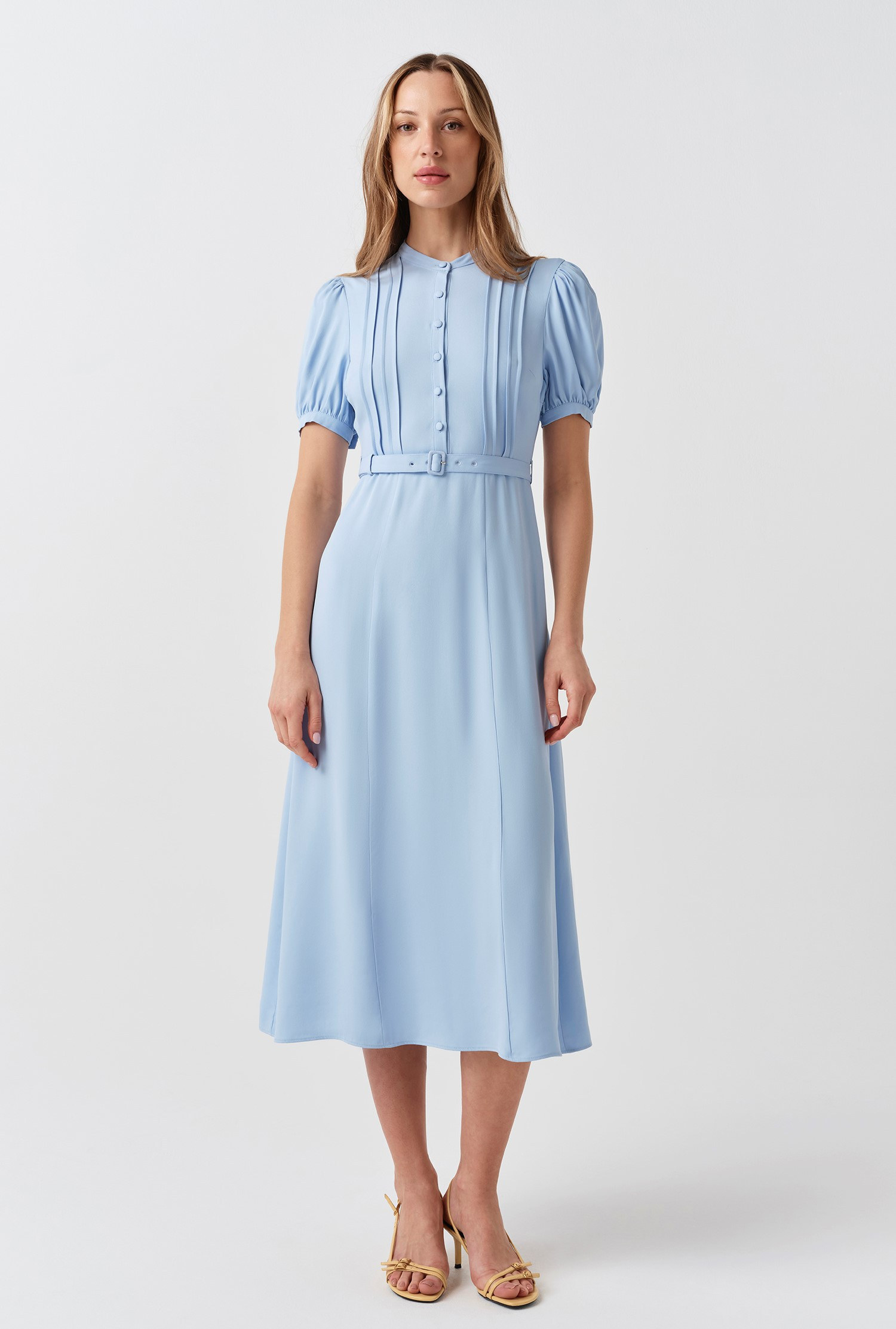 Francis Timeless Pintuck Crepe Midi Dress | Ghost