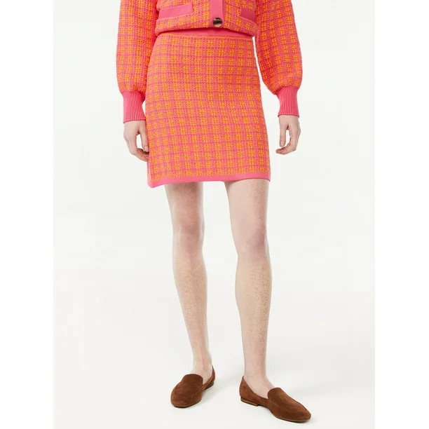 Free Assembly Women's Tweed Mini Sweater Skirt | Walmart (US)