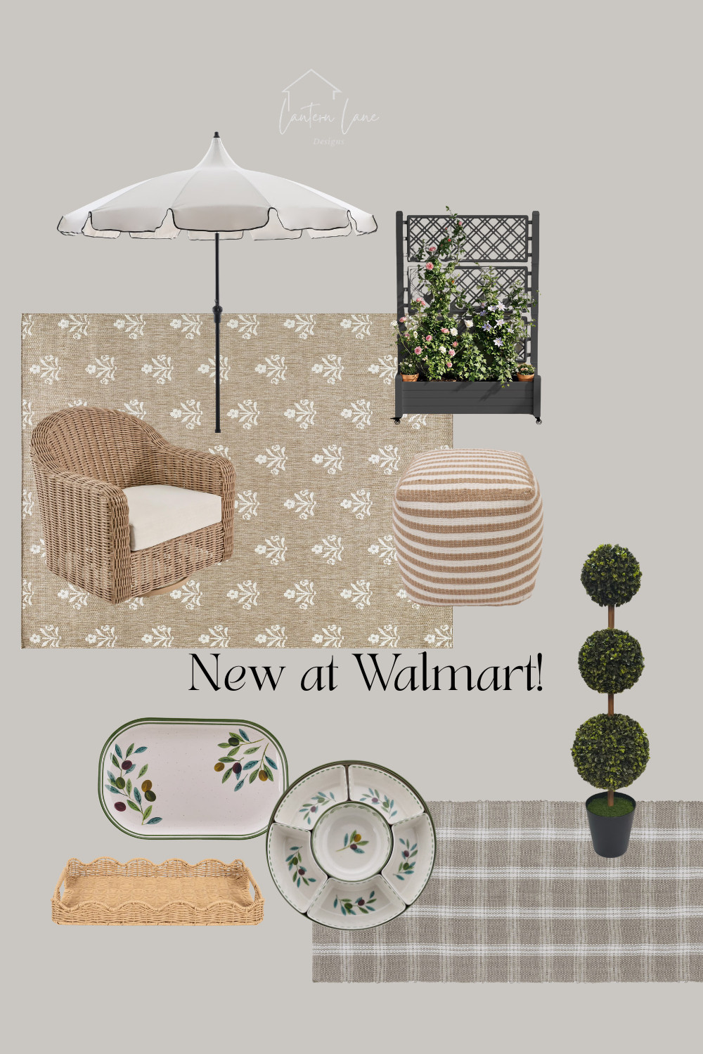 New outdoor decor from Walmart. Walmart will always be my go to for outdoor furniture and decor! I cannot believe that scalloped umbrella is still in stock 

 #LTKSeasonal #LTKHome #LTKSaleAlert