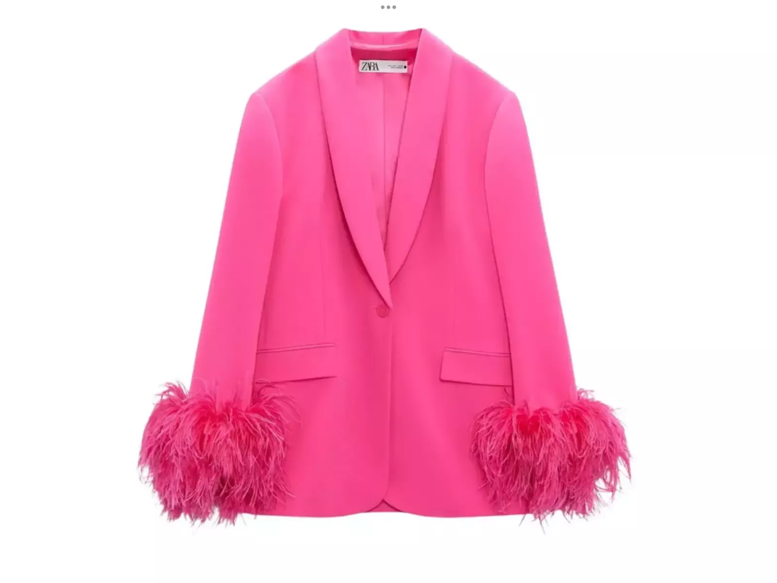 ZARA Straight Cut Pink Feather … curated on LTK