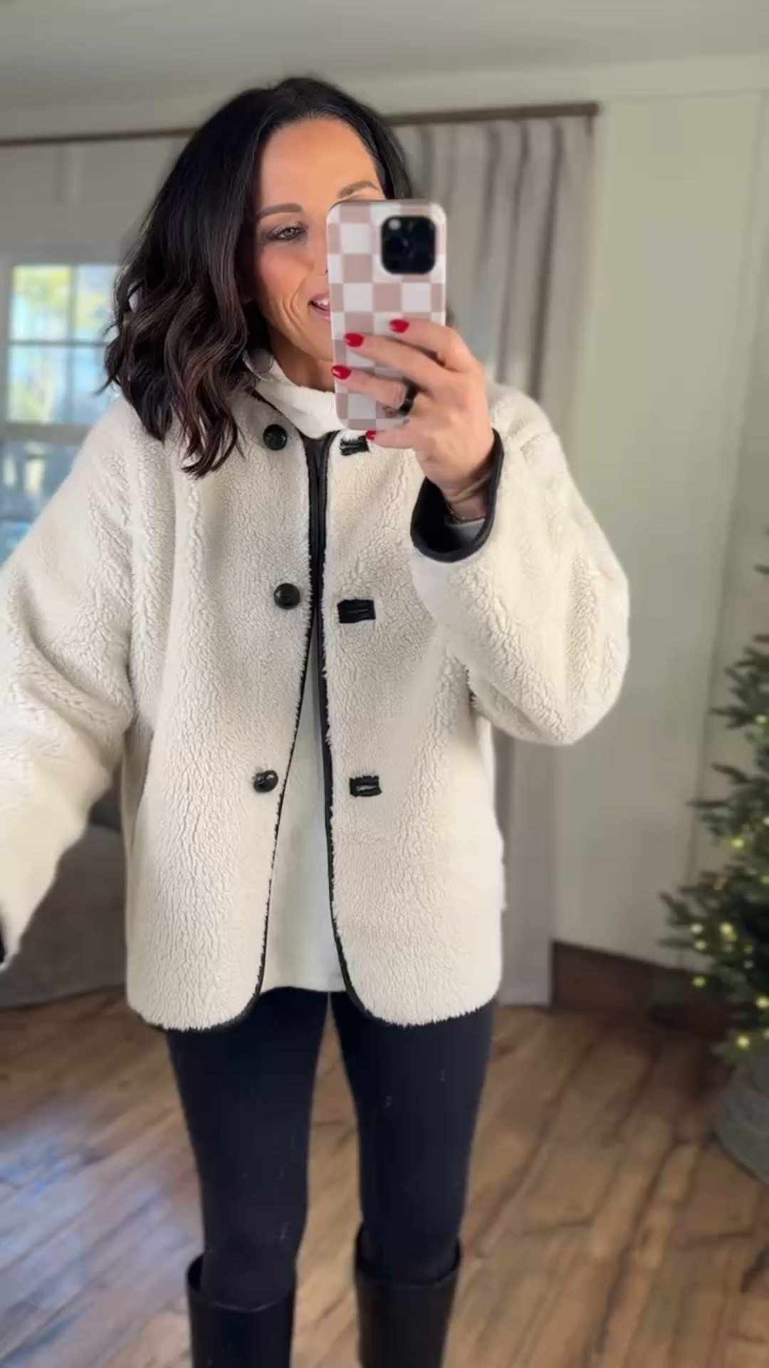 This jacket is so luxurious looking! This would be perfect to elevate a casual outfit or to a nice dinner! I love it!! 

Nice jacket, Date night outfit, Luxe jacket, Sherpa jacket, Target finds

#LTKPetite #LTKSeasonal #LTKootd
