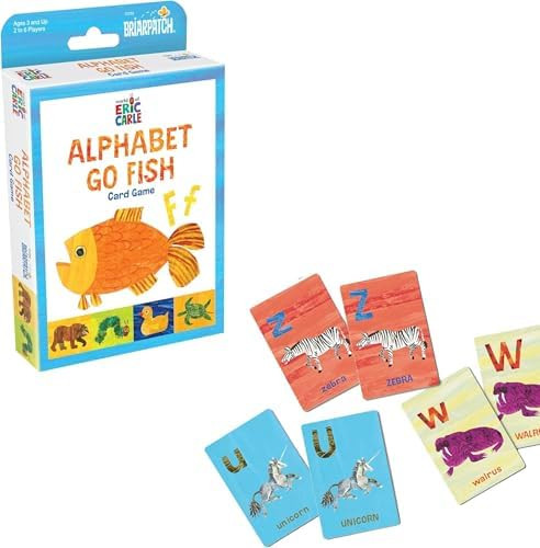 Briarpatch, World of Eric Carle Alphabet Go Fish Card Game, Featuring The Very Hungry Caterpillar... | Amazon (US)