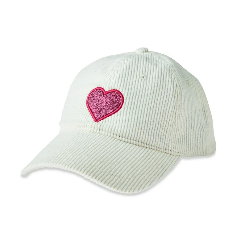 Valentine's Day Pink Heart Gray Corduroy Baseball Hat, by Way To Celebrate | Walmart (US)