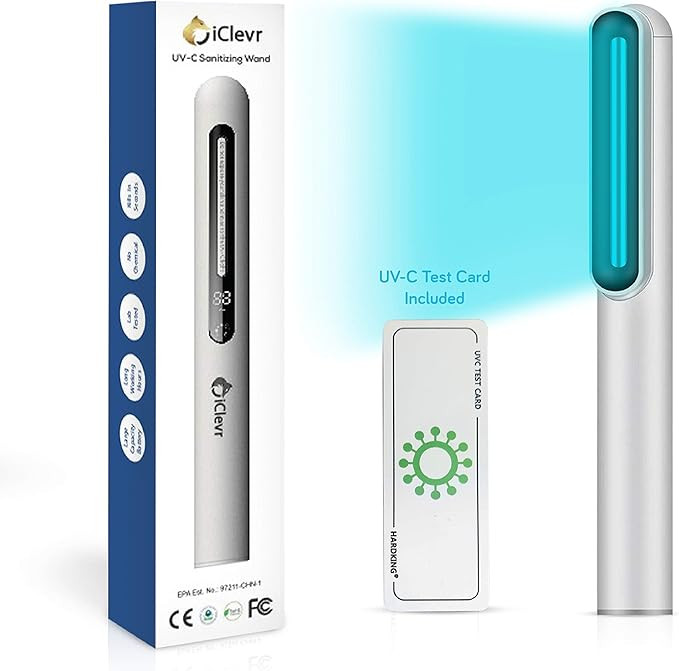 UV-C Light Sanitizer Wand - Powerful 253nm UV Sterilizer Rechargeable Handheld Ultraviolet Portab... | Amazon (US)