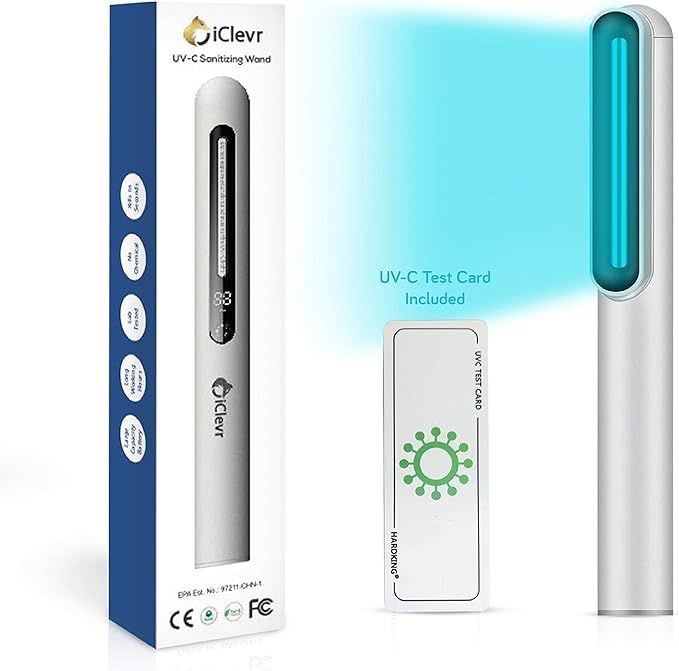 UV-C Light Sanitizer Wand - Powerful 253nm UV Sterilizer Rechargeable Handheld Ultraviolet Portab... | Amazon (US)