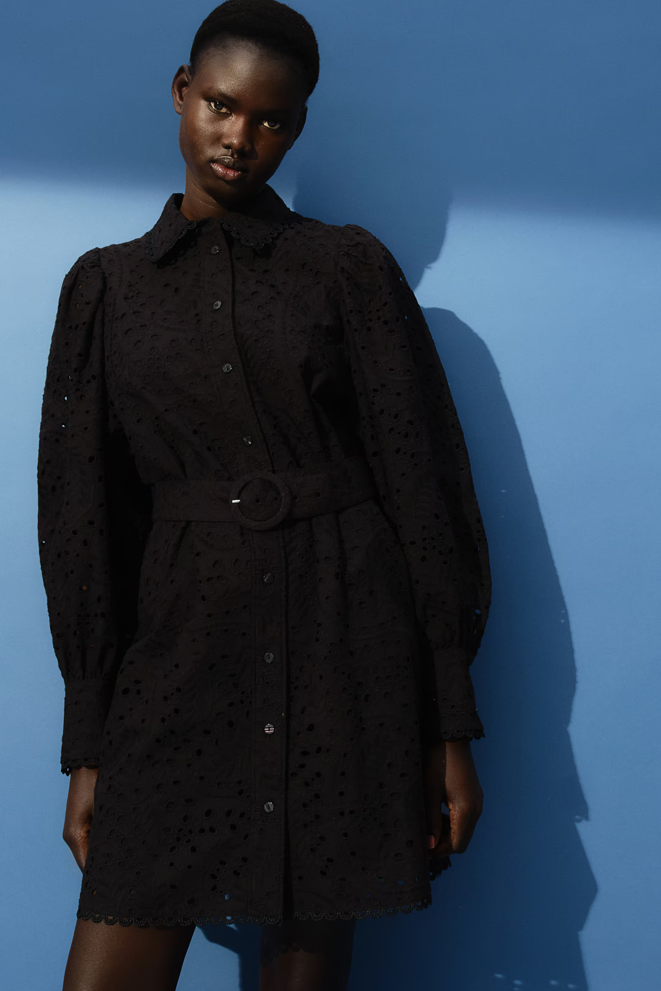 Eyelet Embroidered Shirt Dress | H&M (US + CA)