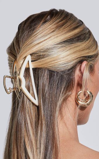 Margotte Hair Clips in White and Gold | Showpo (US, UK & Europe)