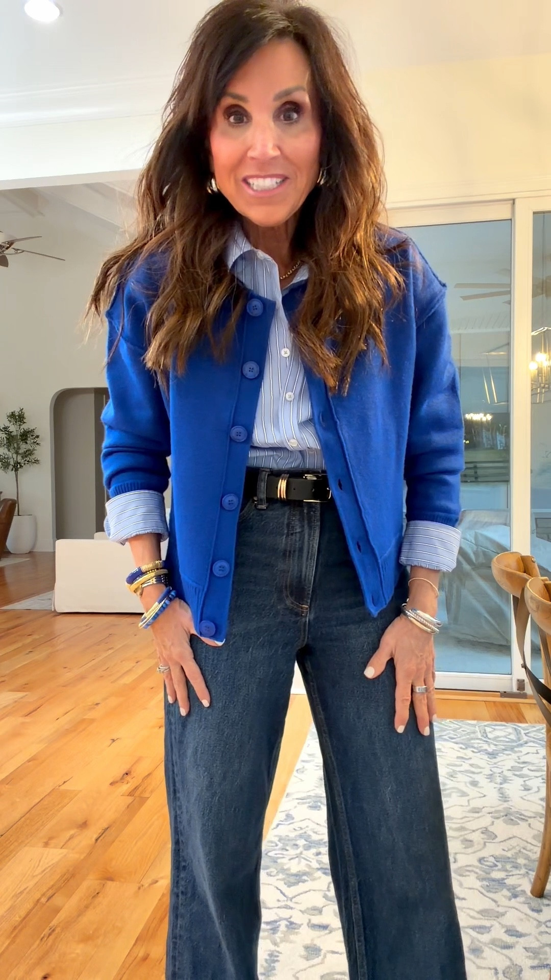 What I’m wearing 
Cardigan - small
Button down - XS 
Denim - 26


#LTKOver40 #LTKSeasonal