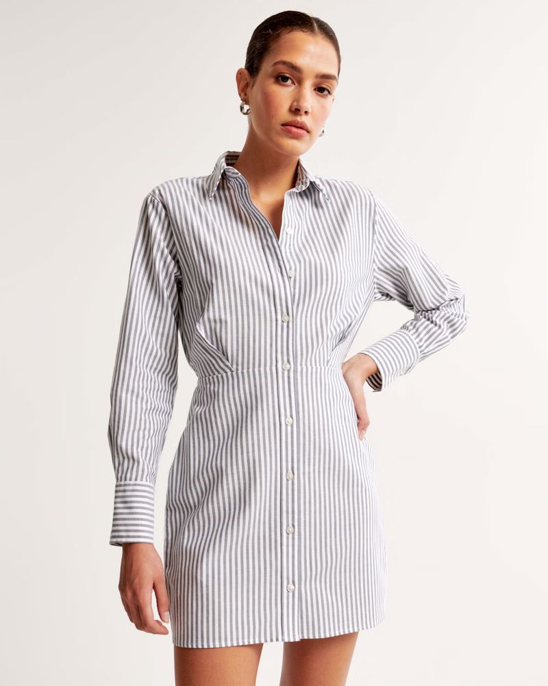 Relaxed Mini Shirt Dress | Abercrombie & Fitch (US)