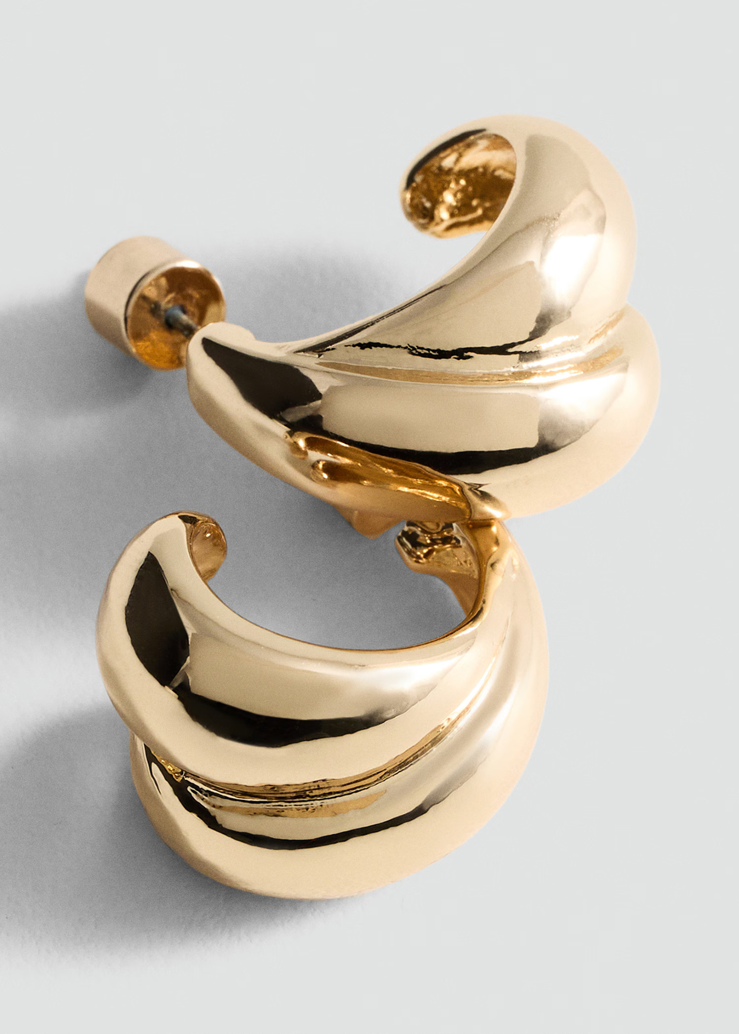 Intertwined double hoop earrings - Women | MANGO USA | Mango (US/MX/AU)