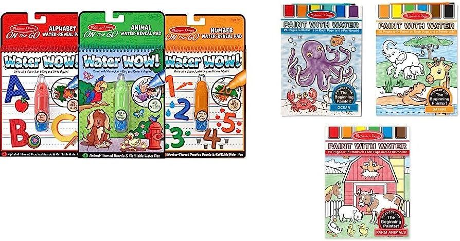 Melissa & Doug On the Go Water Wow! Activity Book, 3-Pack - Animals, Alphabet, and Numbers with M... | Amazon (US)