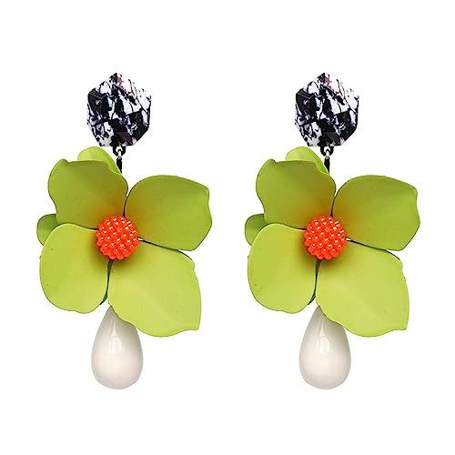 Big Sale ZA Design Metal Flower Earrings Fashion Women Statement Tassel Earrings for Women Rock C... | Amazon (US)