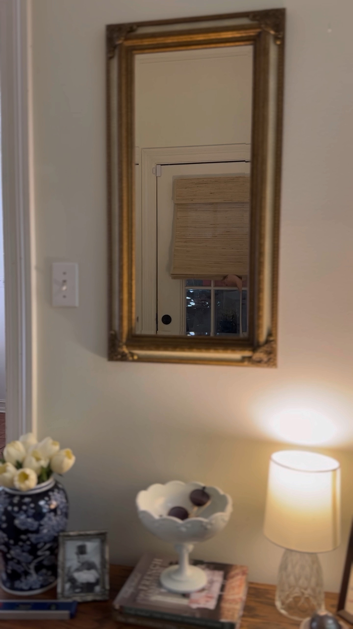 Cozy Roman shades that add some privacy to any door 🏡🕯️🔨  code CHLOE saves you $$ on their direct site 

I have the Natural Ramie Bamboo Woven cordless shades in shade BEIGE with Edge Binding NL-002 in LIGHT FILTERING