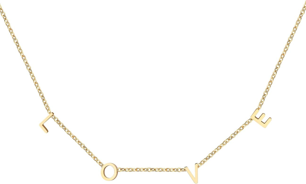 Letter Necklaces for Women Mother Mama Mom Grandma Daughter Love Necklace Perfect Personalized Daint | Amazon (US)
