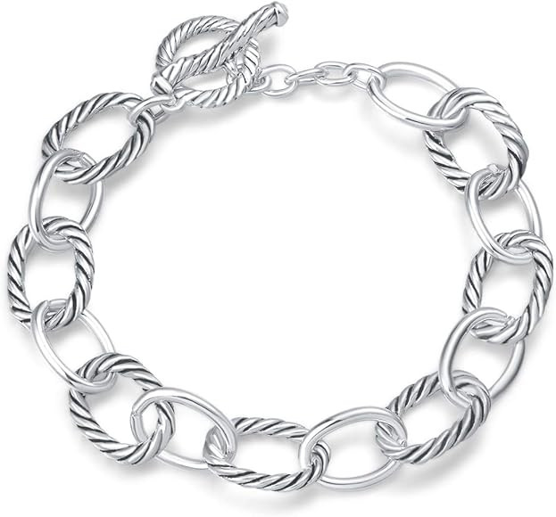 UNY JEWEL Luxury Fusion Twisted Cable Link Chain Bracelet for Women Shinny Designer Dupes Statement  | Amazon (US)